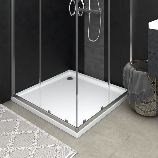 vidaXL Duschkar fyrkantigt ABS vit 80x80 cm