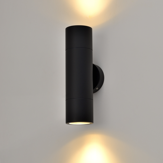 Väggspotlight 21 cm dubbelriktad - Svart