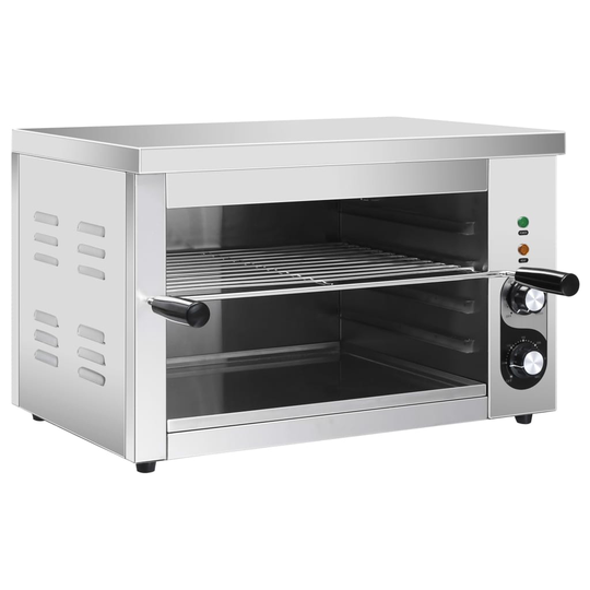 vidaXL Elektrisk salamander gastronorm 3000 W rostfritt stål