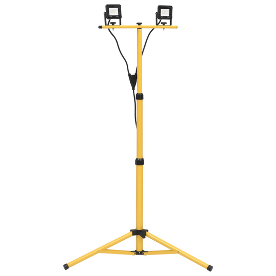 vidaXL Strålkastare med stativ 2x10 W LED kallvit