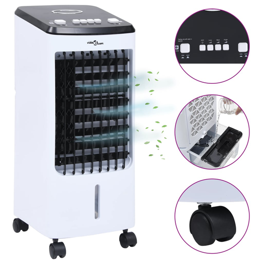 vidaXL 2-i-1 portabel luftkylare/luftfuktare 80 W
