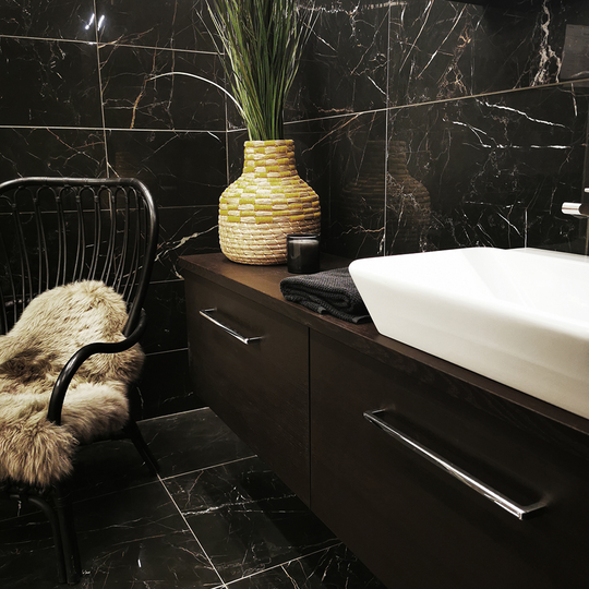 Klinker Ceramiche Keope Elements Lux Port Laurent Svart 60x60 cm