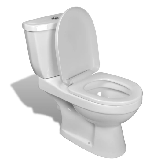 Toalettstol komplett med cistern vit