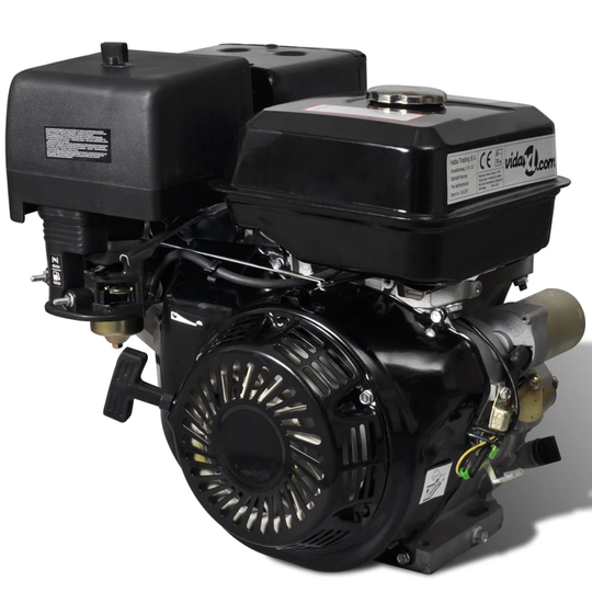 vidaXL Bensinmotor med elektrisk start 15 HK 11 kW svart