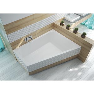Badkar Trapezium för inbyggnad - Free Line | Högermodell | Djup 45cm